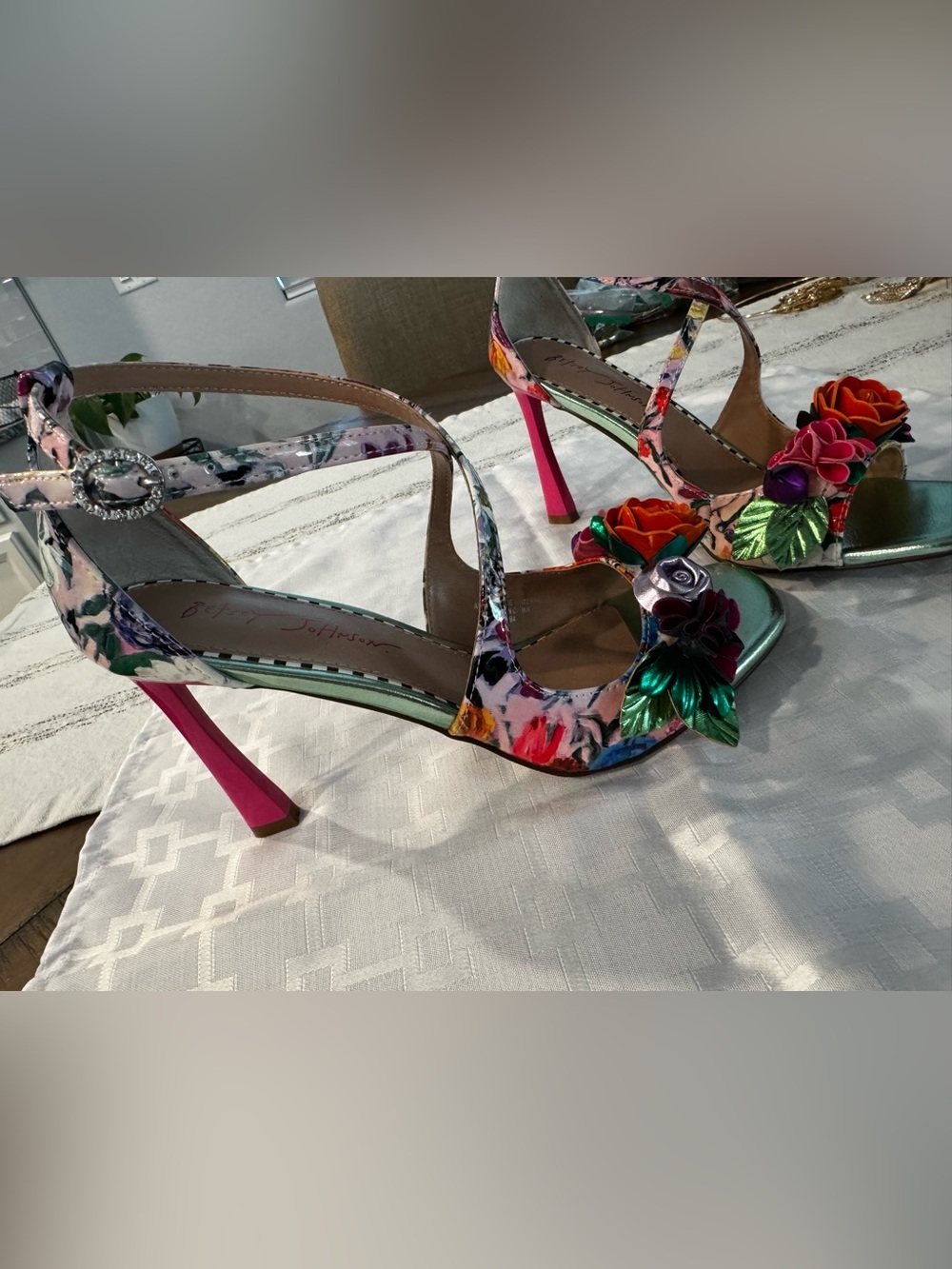 Mikah Floral Stiletto Dress Sandal by Betsy Johnson - Picture 6 of 13